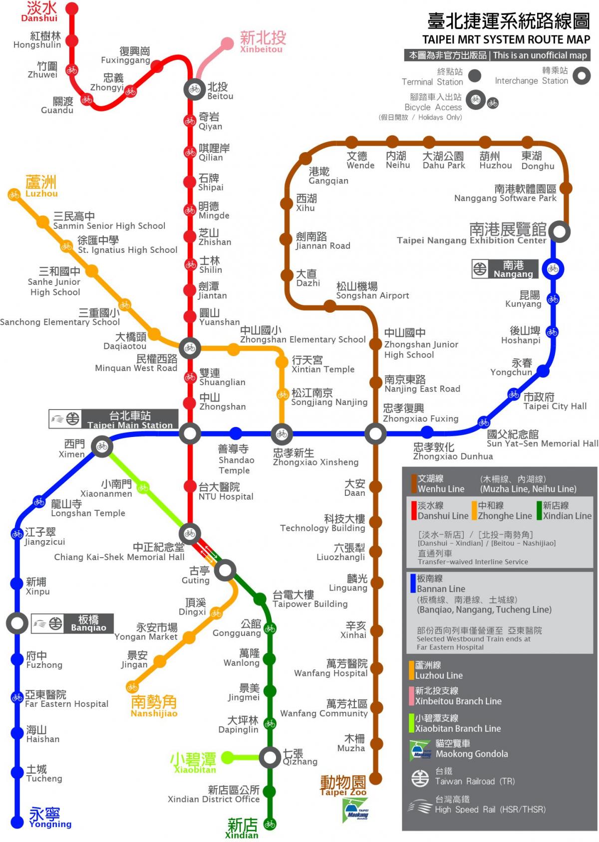 여행자들에게 타이베이 station 지도