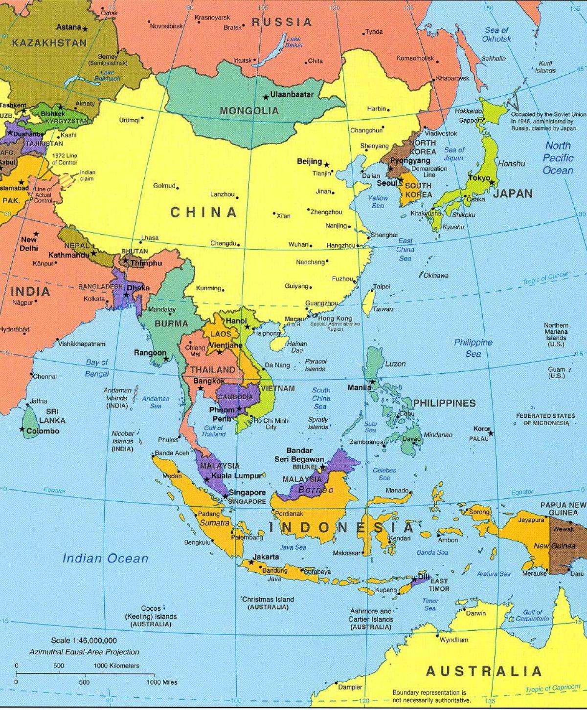 타이페이에 위치하는 세계 지도